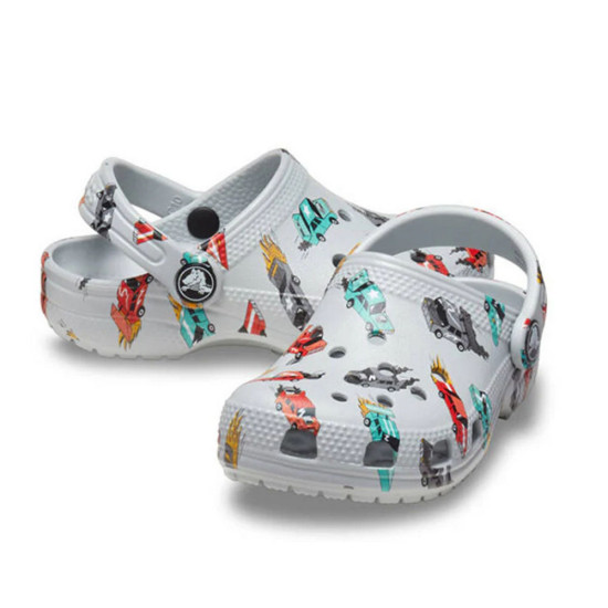 Crocs Toddler Classic Race Cars Graphic Clog Crocs Toddler Classic Race Cars Graphic Clog